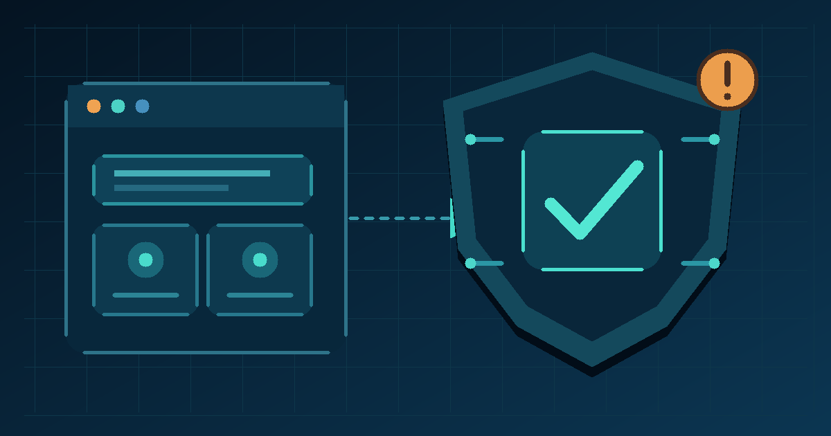 WordPress website panel receiving a verified security patch inside a protective shield